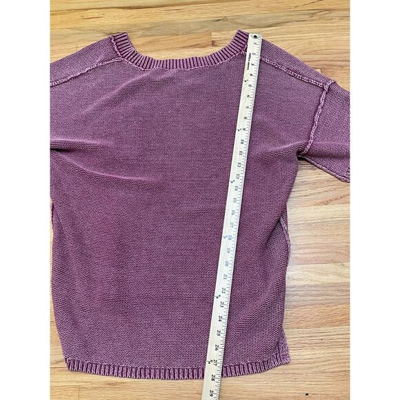 Sundance Women's M Pink Sweater Cotton Tight-Knit Casual Drop Shoulder Oversized - Picture 8 of 8